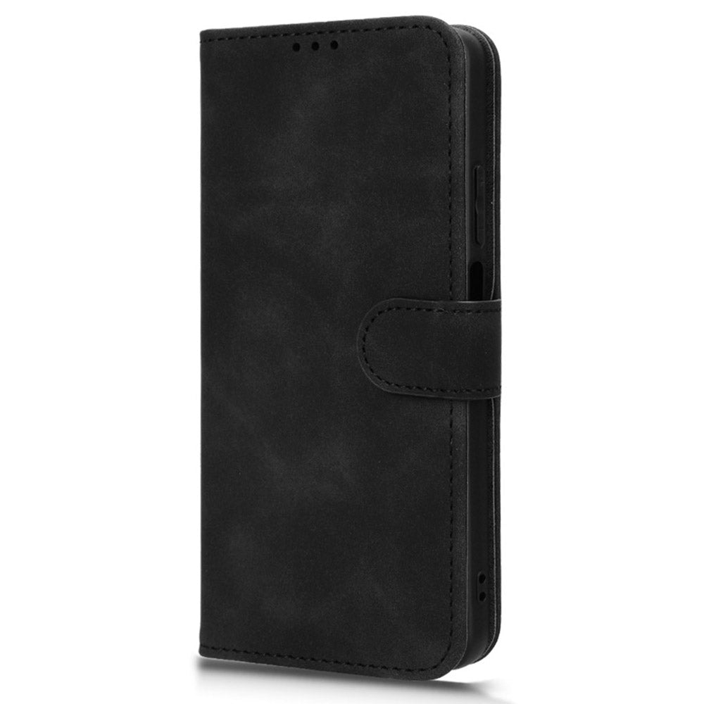 For Realme C65 4G Case PU Leather Skin Touch Feeling Wallet Phone Cover - Black