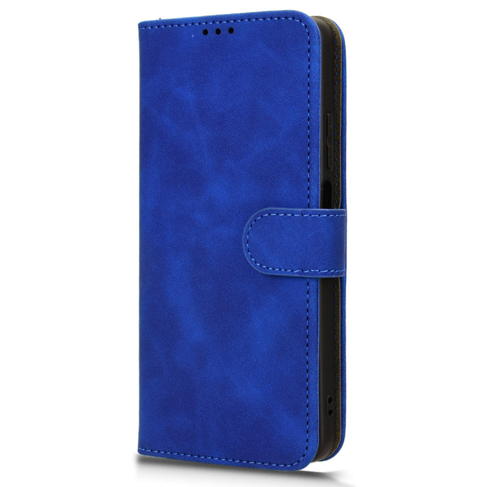 For Realme C65 4G Case PU Leather Skin Touch Feeling Wallet Phone Cover - Blue