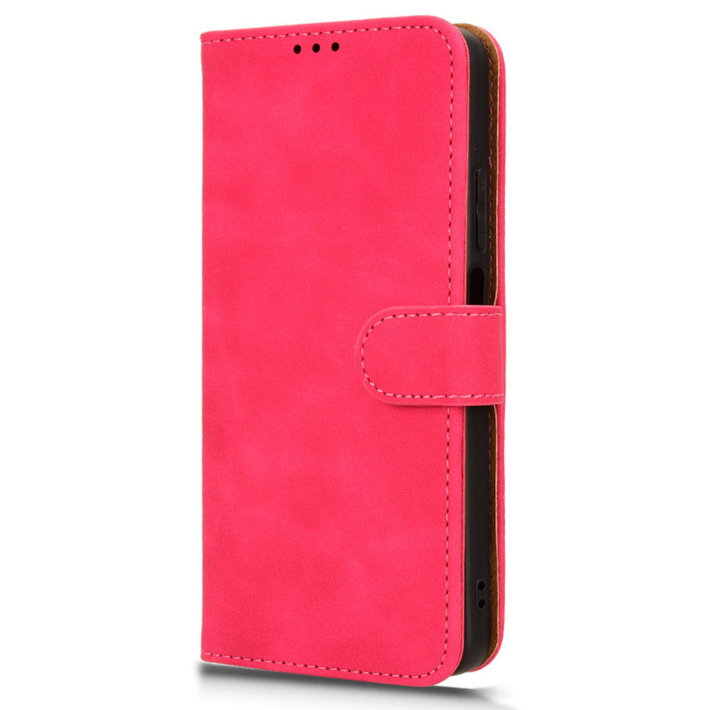 For Realme C65 4G Case PU Leather Skin Touch Feeling Wallet Phone Cover - Rose