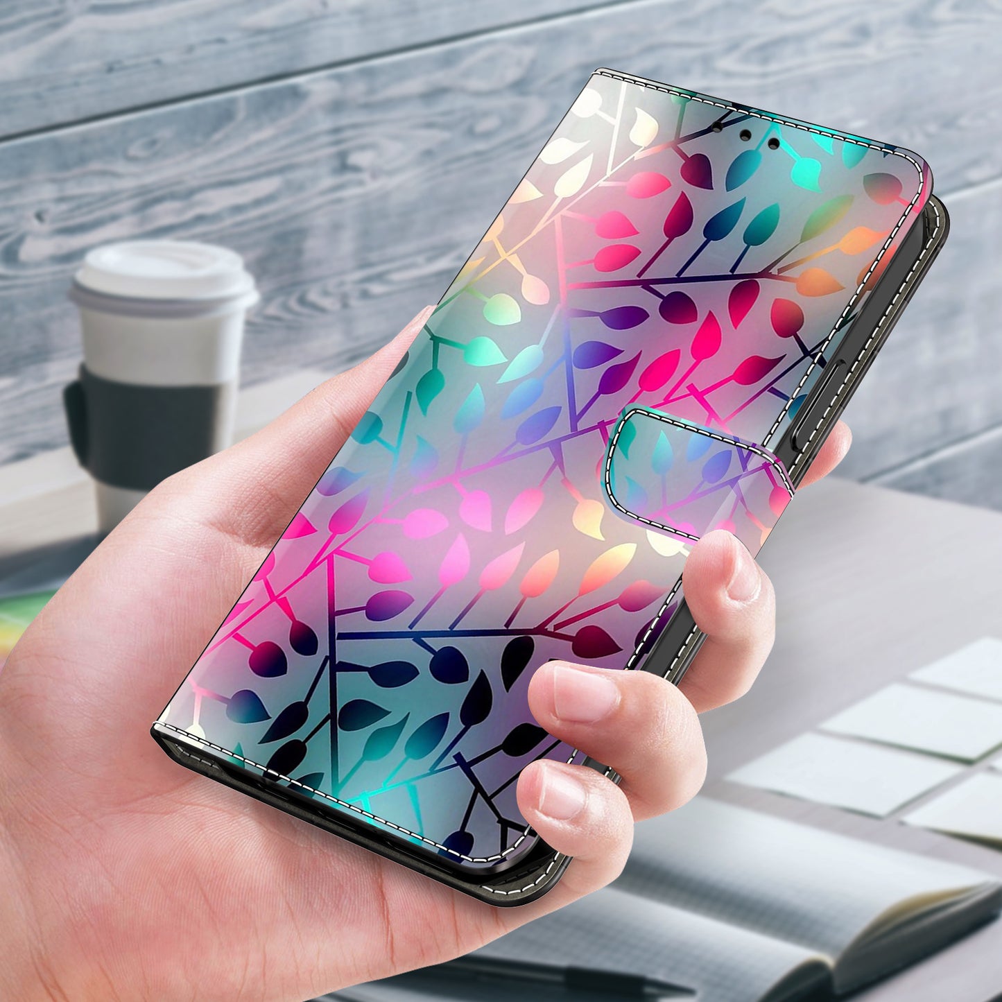 For Google Pixel 9 Pro Case PU Leather 3D Pattern Flip Bookstyle Wallet Phone Cover - Maple Leaf