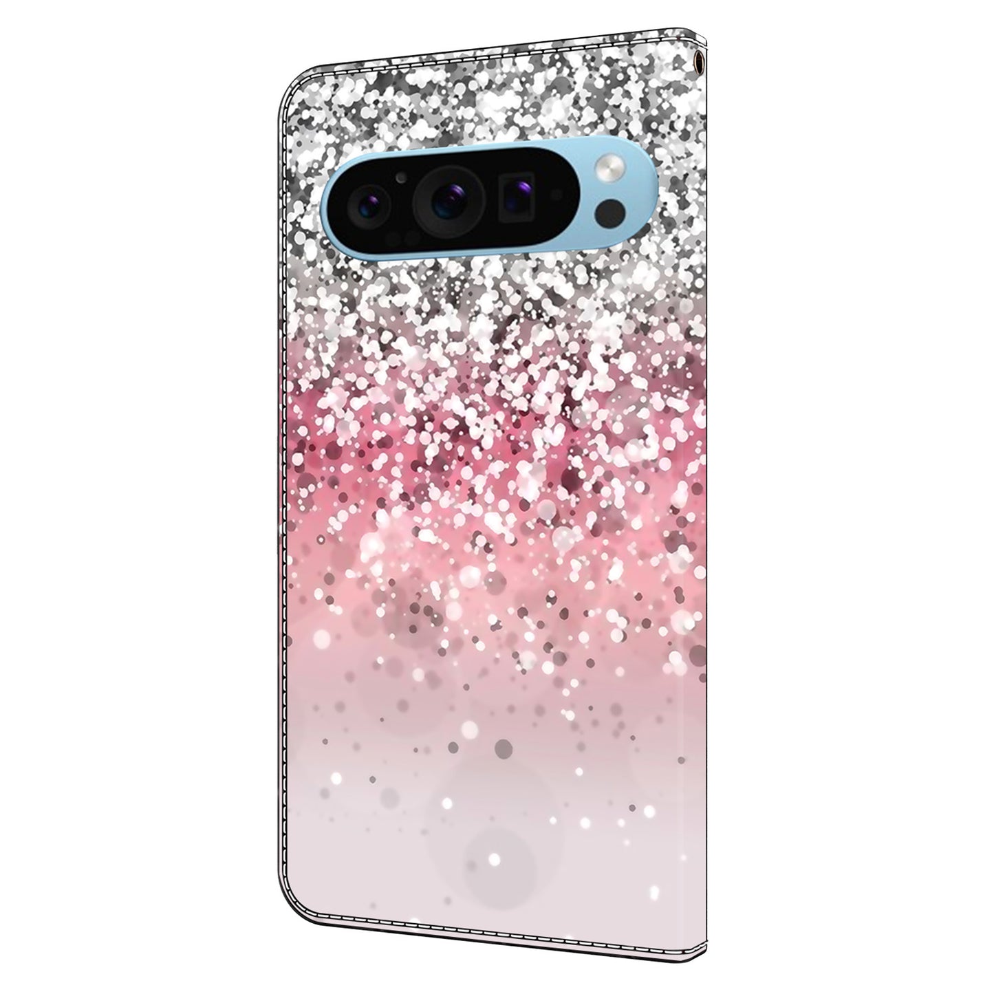For Google Pixel 9 Pro Case PU Leather 3D Pattern Flip Bookstyle Wallet Phone Cover - Gradient