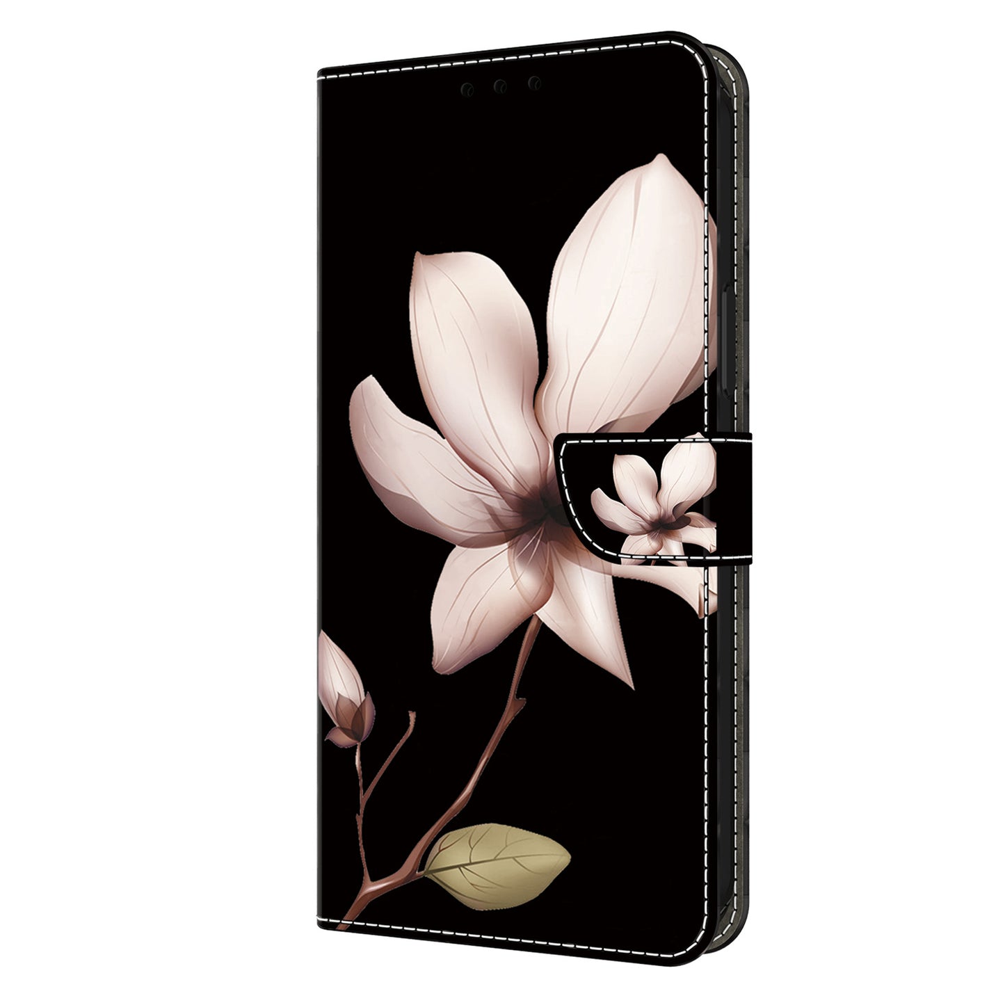 For Google Pixel 9 Pro Case PU Leather 3D Pattern Flip Bookstyle Wallet Phone Cover - Pink Flower