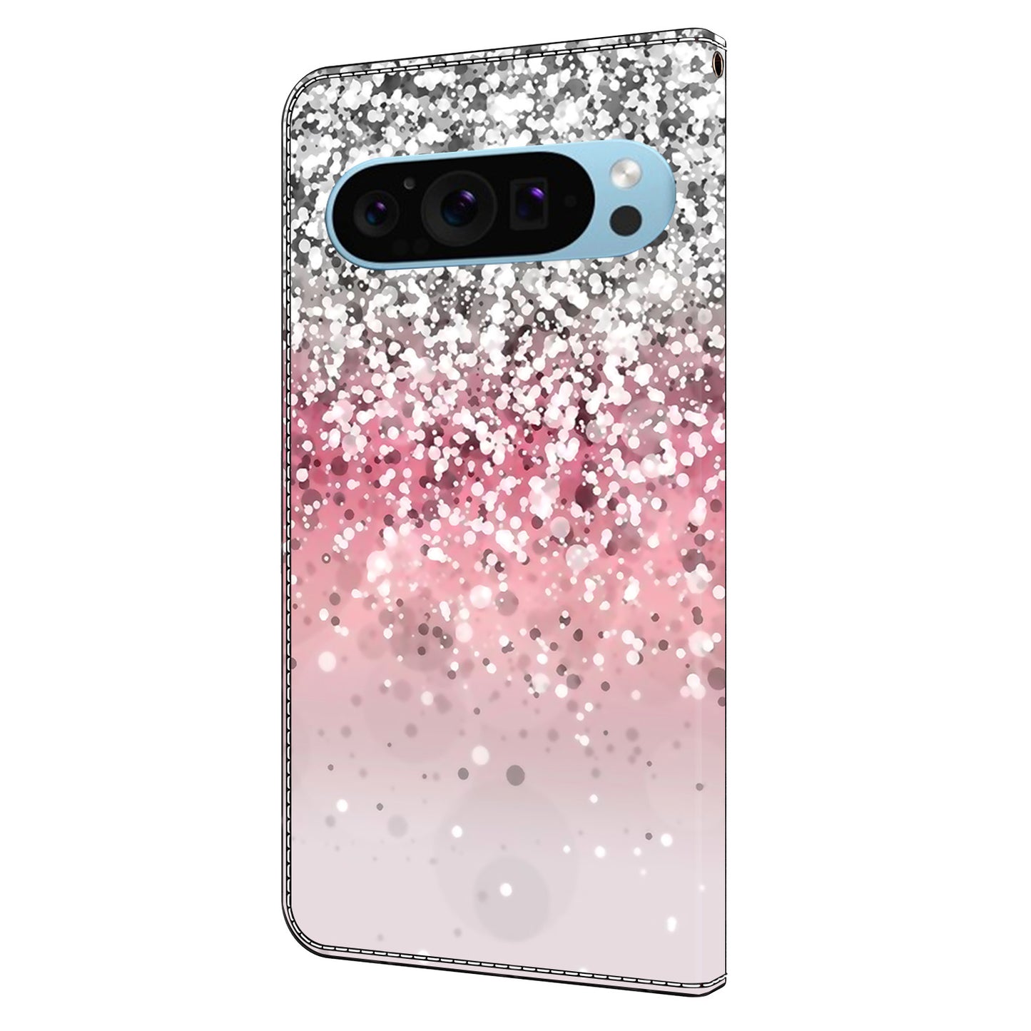 For Google Pixel 9 Case PU Leather 3D Pattern Wallet Phone Cover with Magnetic Clasp - Gradient