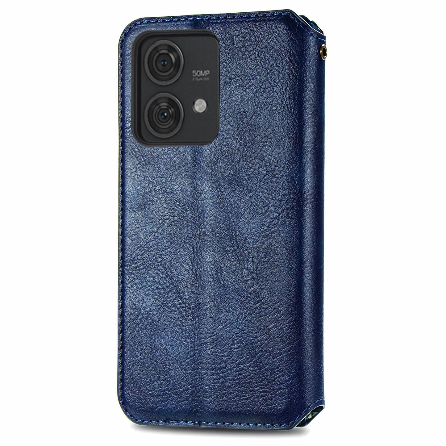 For Motorola Edge 40 Neo 5G Wallet Case Rhombus Leather Flip Cover Wholesale Cell Phone Accessories - Blue