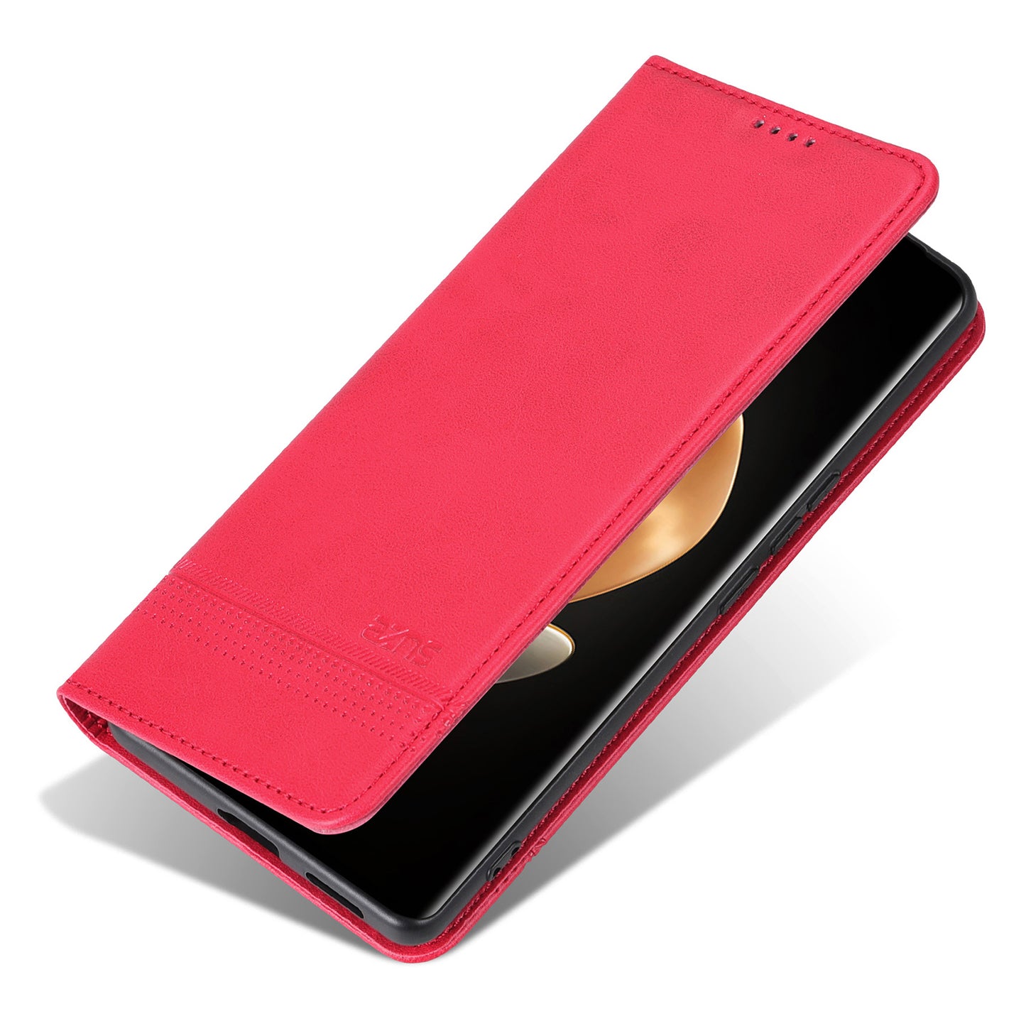 AZNS For Oppo A3 Pro 5G Case PU Leather Flip Stand Wallet Phone Cover - Red