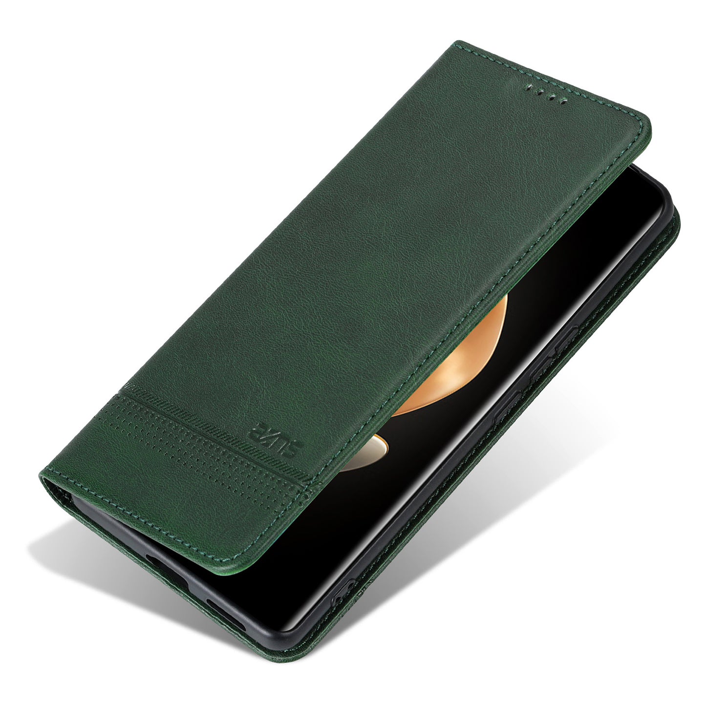 AZNS For Oppo A3 Pro 5G Case PU Leather Flip Stand Wallet Phone Cover - Green