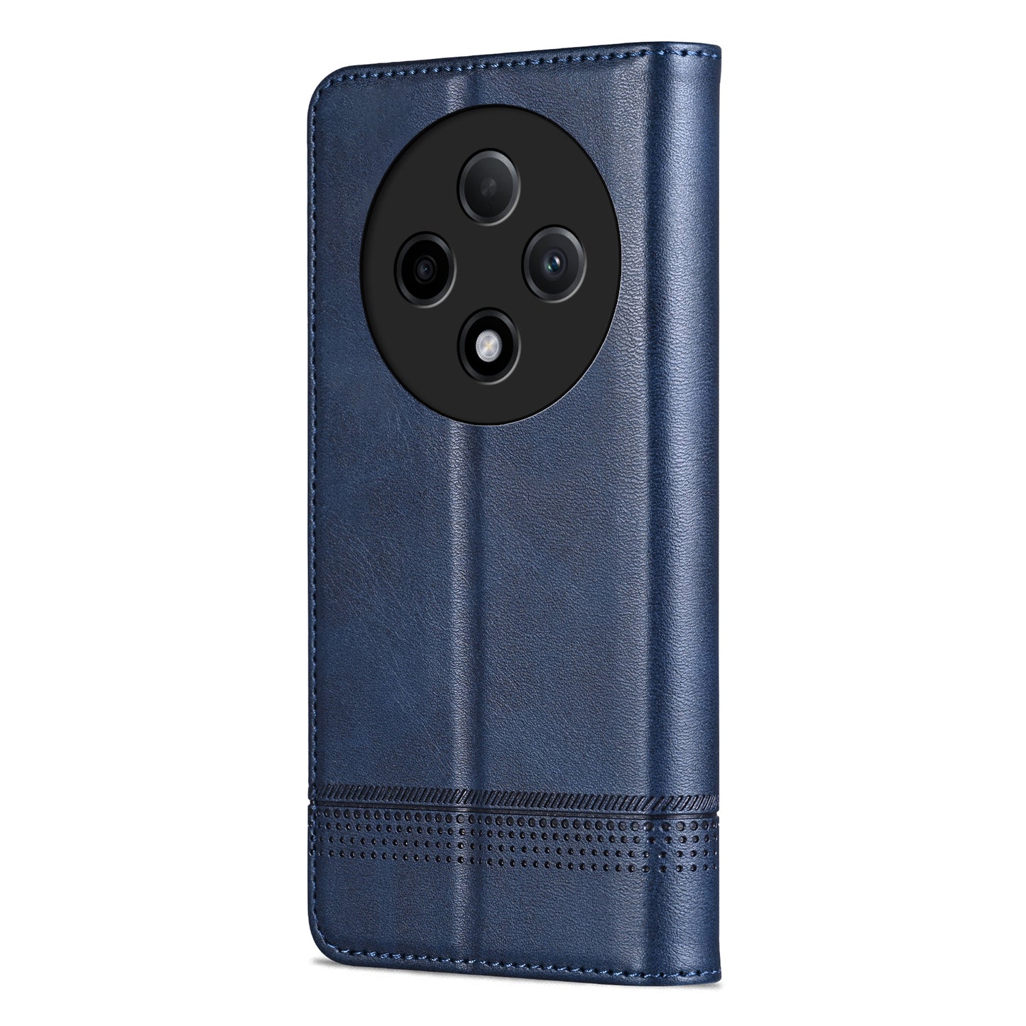 AZNS For Oppo A3 Pro 5G Case PU Leather Flip Stand Wallet Phone Cover - Blue