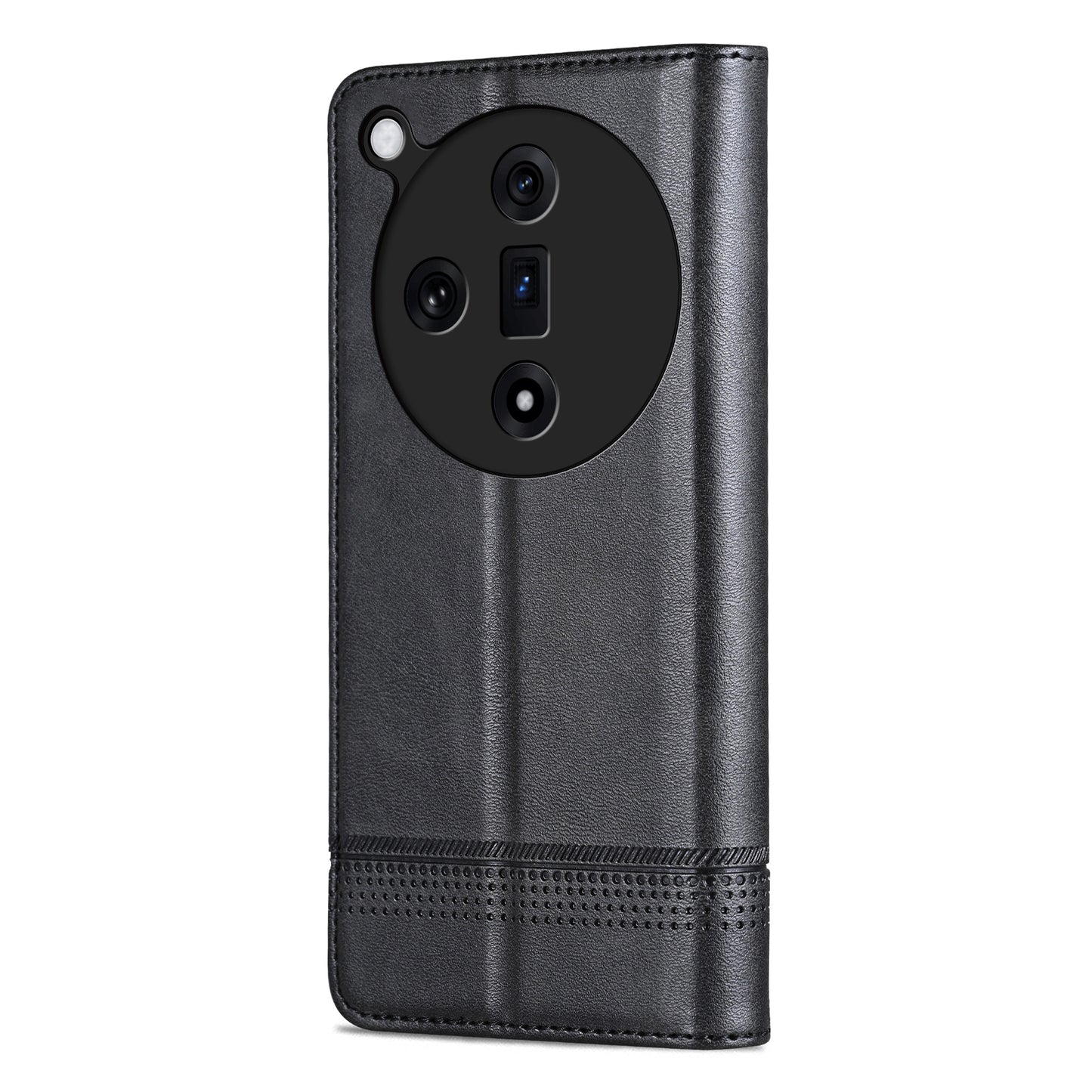 AZNS For Oppo Find X7 5G Leather Wallet Cover Mobile Phone Case Wholesale - Black