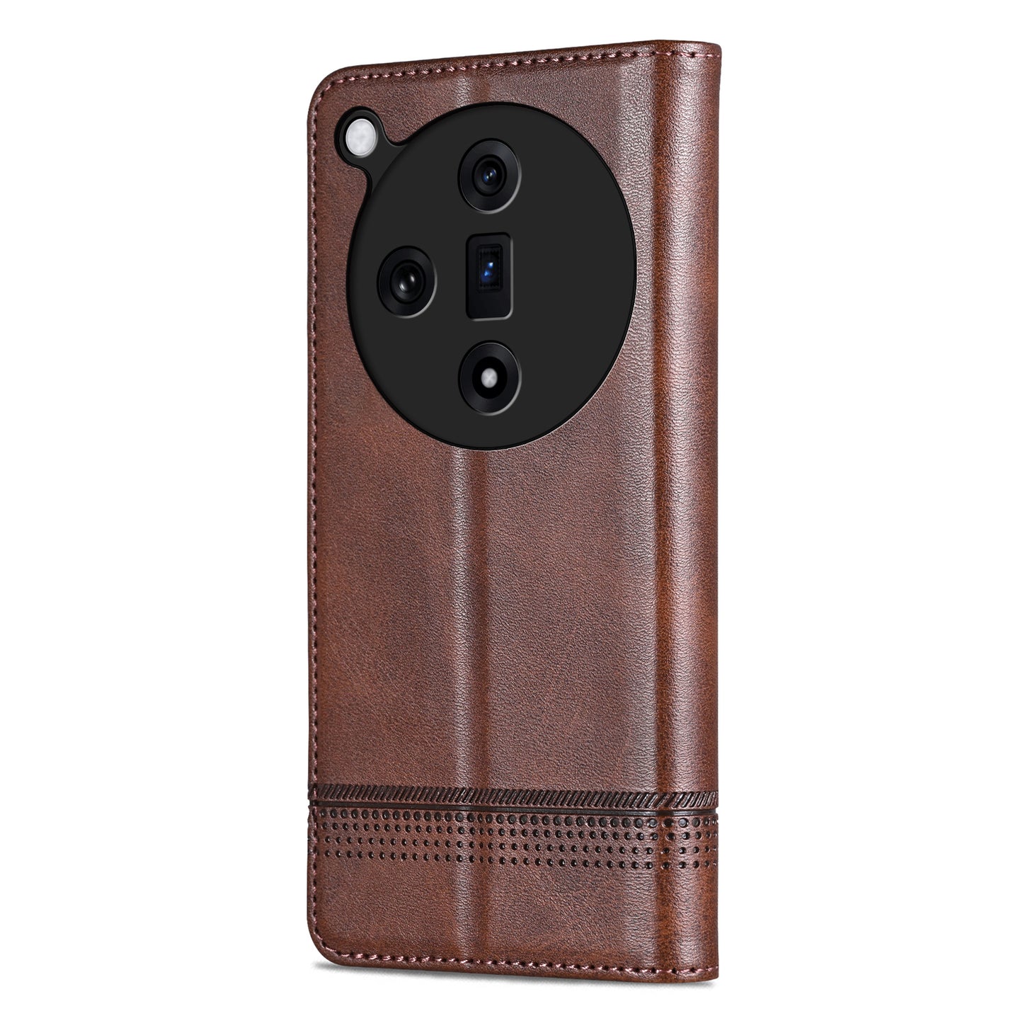 AZNS For Oppo Find X7 5G Leather Wallet Cover Mobile Phone Case Wholesale - Coffee