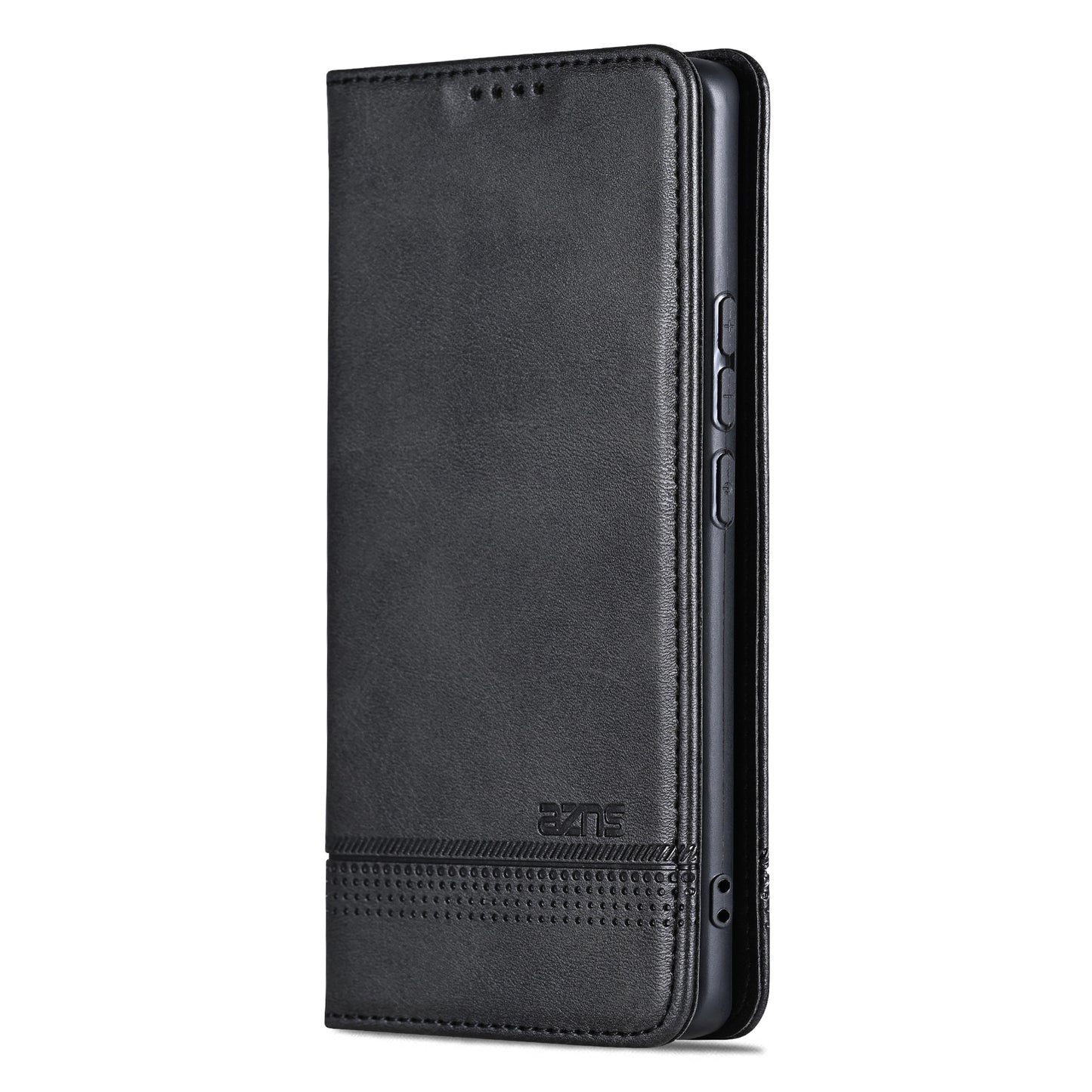 AZNS For Oppo Find X7 Ultra Wallet Case PU Leather Phone Cover Magnetic Closing - Black
