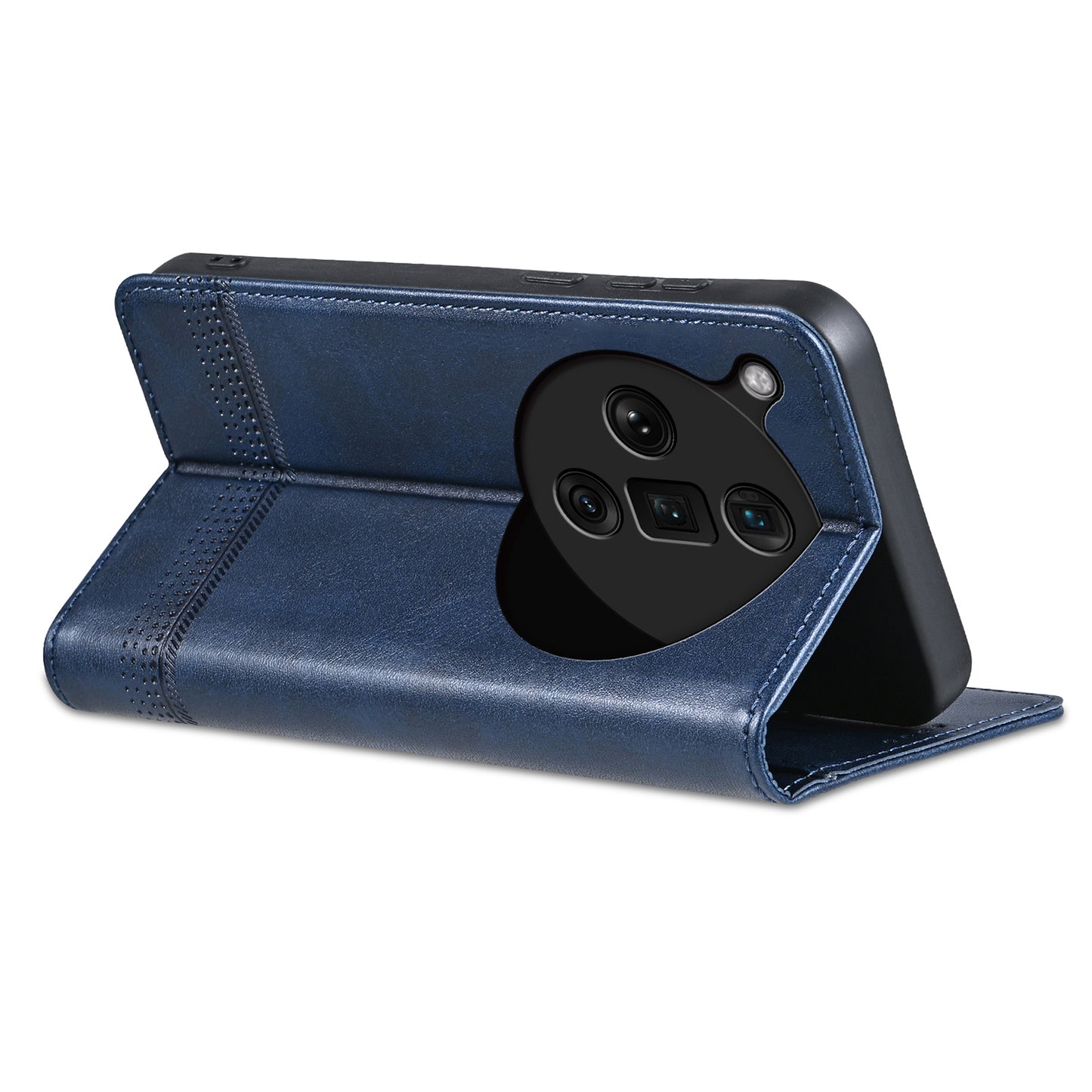 AZNS For Oppo Find X7 Ultra Wallet Case PU Leather Phone Cover Magnetic Closing - Blue