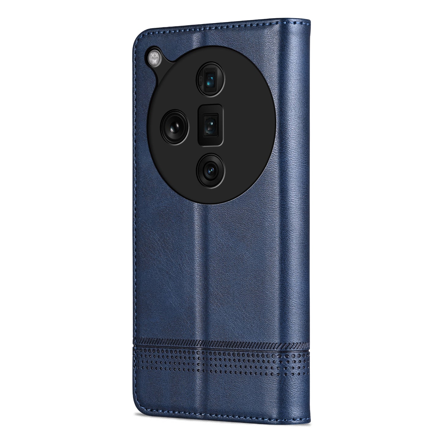 AZNS For Oppo Find X7 Ultra Wallet Case PU Leather Phone Cover Magnetic Closing - Blue