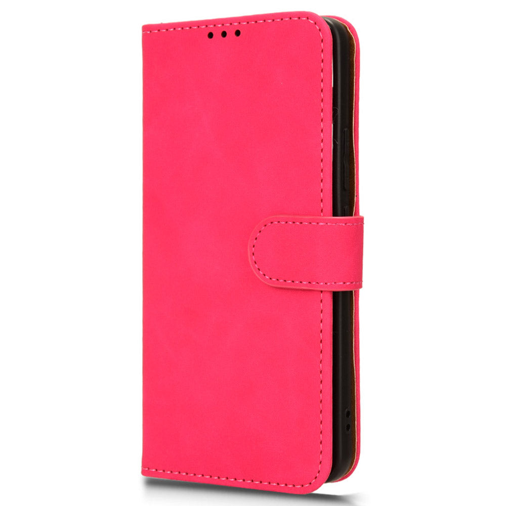 For Xiaomi Redmi Turbo 3 5G Case Skin Touch Feeling Leather Wallet Stand Phone Cover - Rose