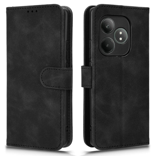 For Realme GT Neo6 SE 5G Wallet Case PU Leather Cover Phone Accessories Distributors - Black