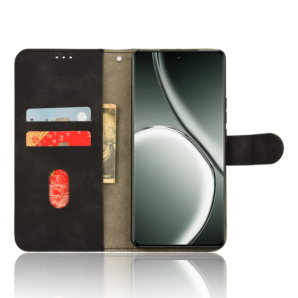 For Realme GT Neo6 SE 5G Wallet Case PU Leather Cover Phone Accessories Distributors - Black