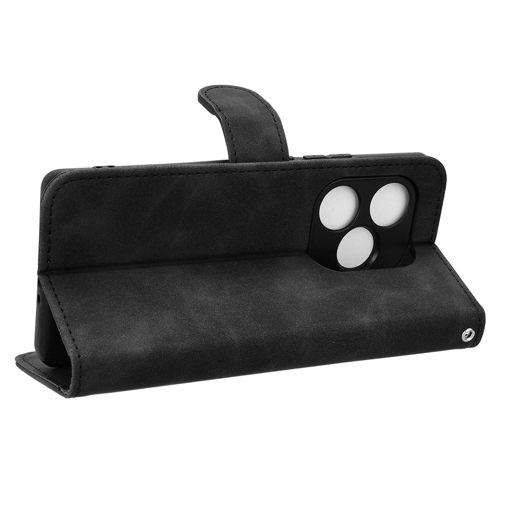 For Realme GT Neo6 SE 5G Wallet Case PU Leather Cover Phone Accessories Distributors - Black
