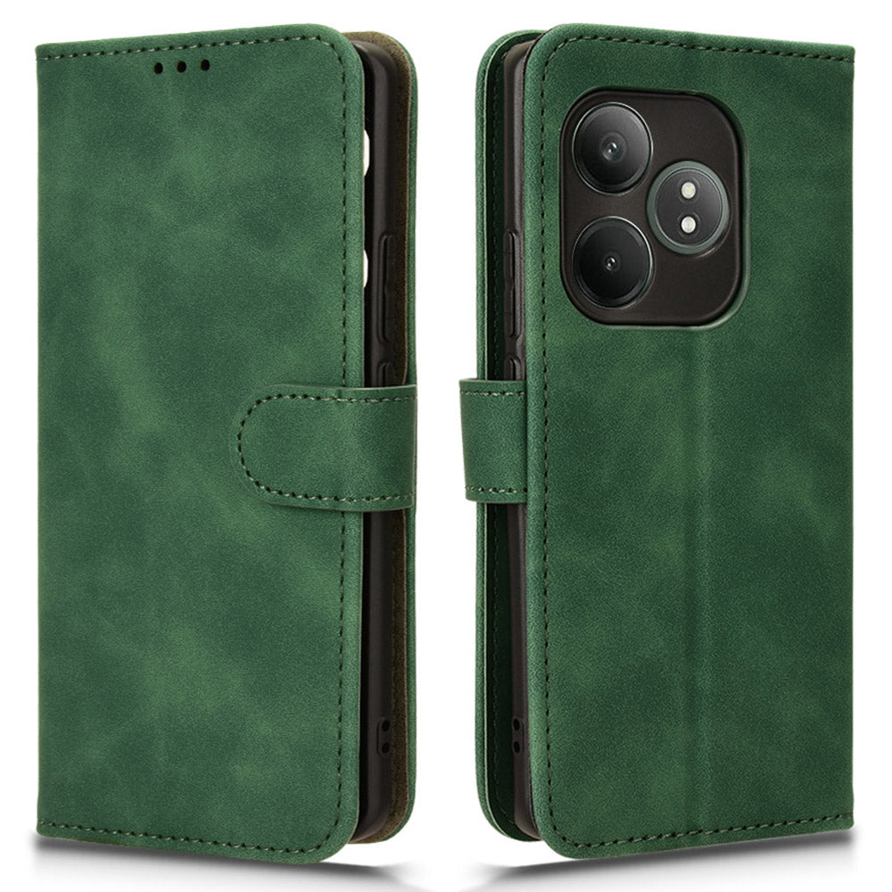 For Realme GT Neo6 SE 5G Wallet Case PU Leather Cover Phone Accessories Distributors - Green