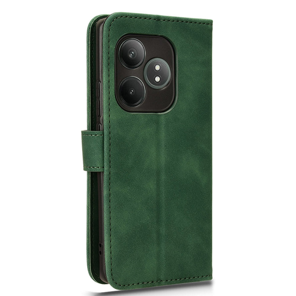 For Realme GT Neo6 SE 5G Wallet Case PU Leather Cover Phone Accessories Distributors - Green