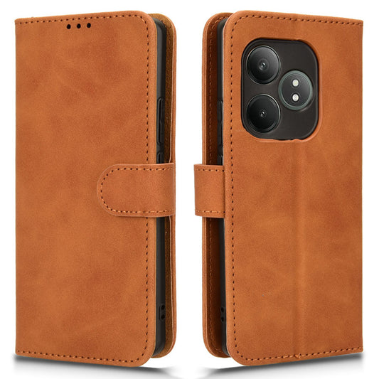 For Realme GT Neo6 SE 5G Wallet Case PU Leather Cover Phone Accessories Distributors - Brown