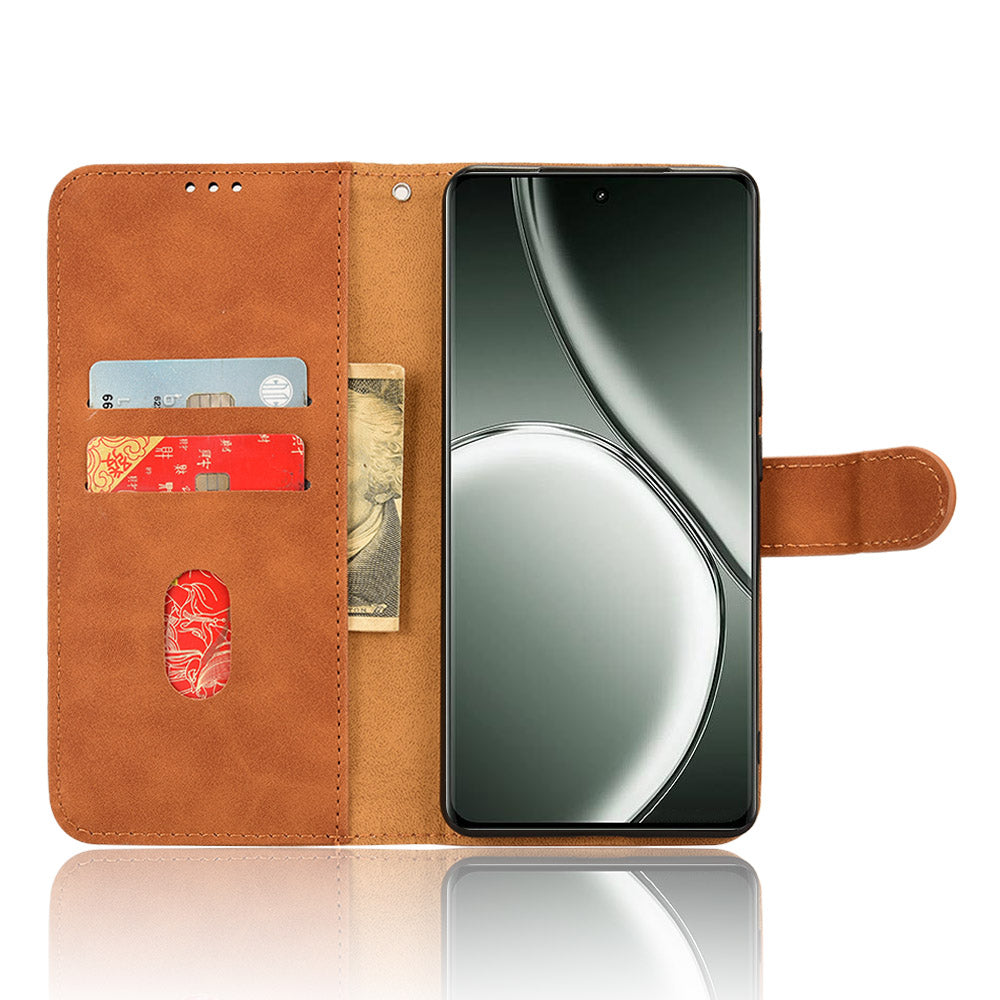 For Realme GT Neo6 SE 5G Wallet Case PU Leather Cover Phone Accessories Distributors - Brown
