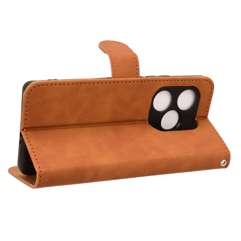 For Realme GT Neo6 SE 5G Wallet Case PU Leather Cover Phone Accessories Distributors - Brown