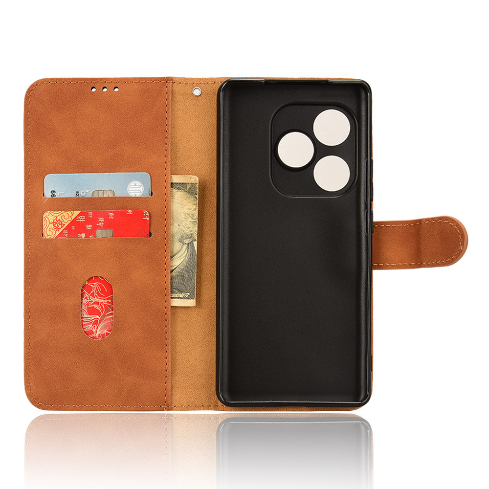 For Realme GT Neo6 SE 5G Wallet Case PU Leather Cover Phone Accessories Distributors - Brown