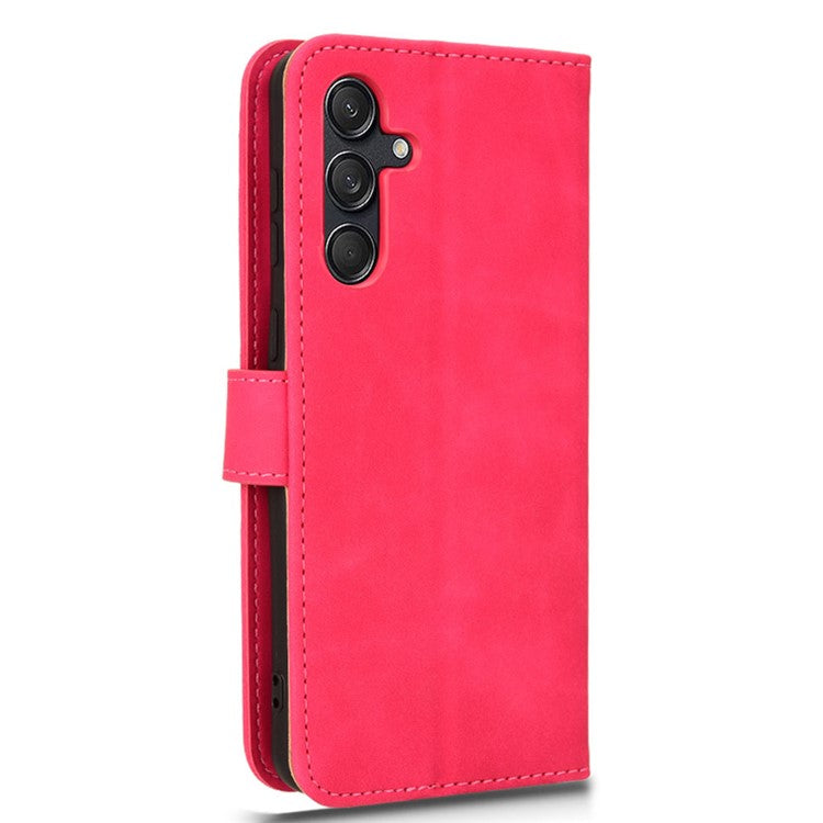 For Samsung Galaxy M55 5G / C55 5G / F55 5G Case PU Leather Wallet Flip Phone Cover Skin-Touch Texture - Rose