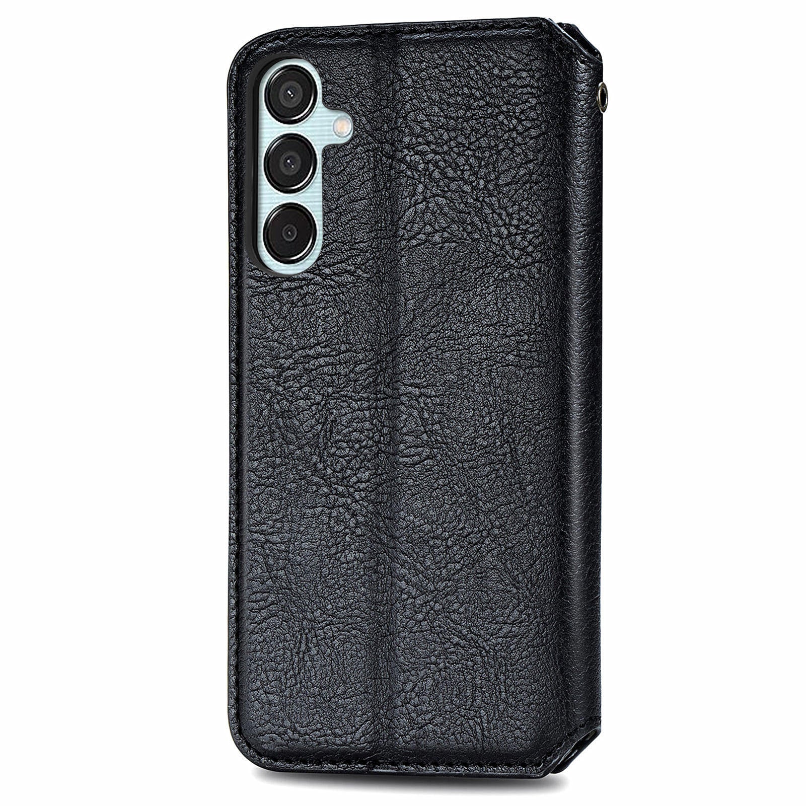 For Samsung Galaxy M15 5G Wholesale Phone Cases Wallet Stand Leather Phone Cover - Black