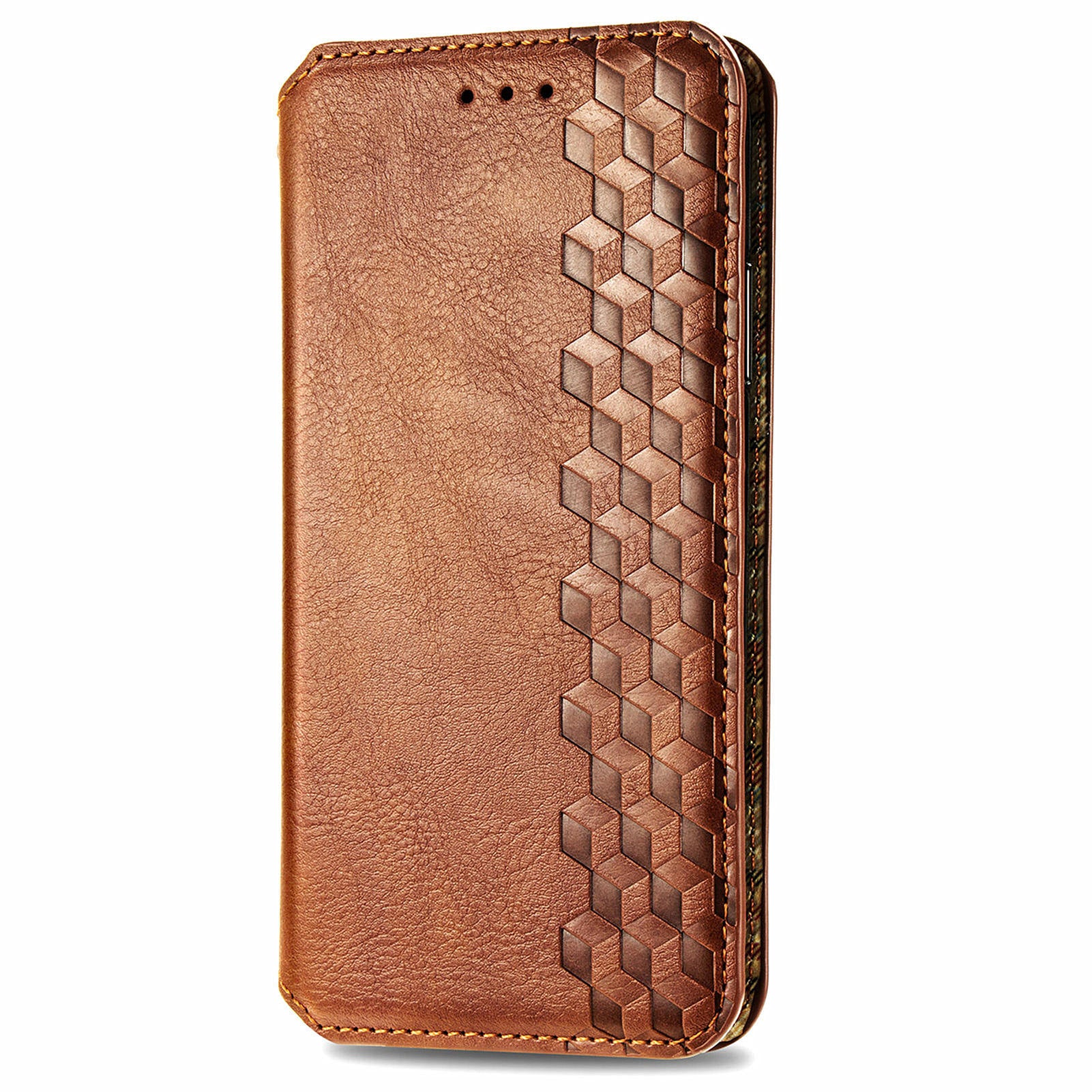 For Samsung Galaxy M15 5G Wholesale Phone Cases Wallet Stand Leather Phone Cover - Brown
