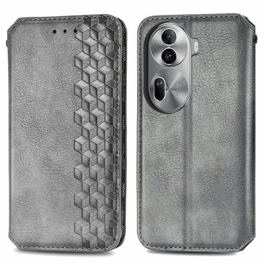 For Oppo Reno11 Pro 5G (Global) Wallet Case Leather Phone Cover Wholesale - Grey