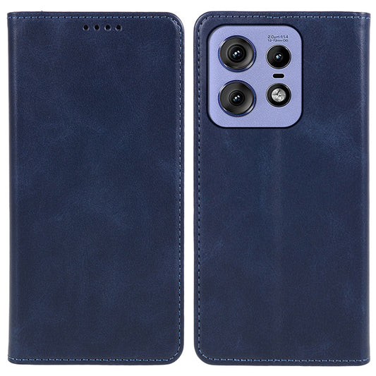For Motorola Edge 50 Pro 5G Wallet Case Magnetic Auto Closing Leather Phone Cover - Blue