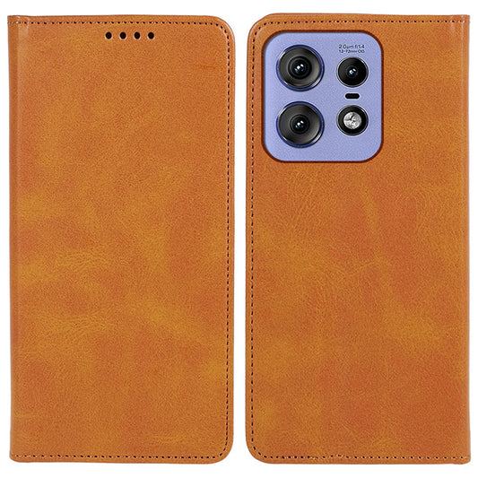 For Motorola Edge 50 Pro 5G Wallet Case Magnetic Auto Closing Leather Phone Cover - Khaki