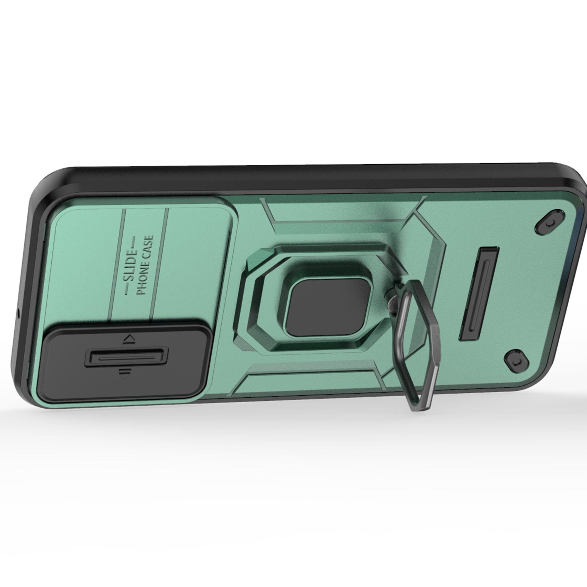 For Samsung Galaxy A25 5G (Global) (161.0 x 76.5 x 8.3mm) Camera Protection Fall-proof Case PC+TPU Phone Cover - Green