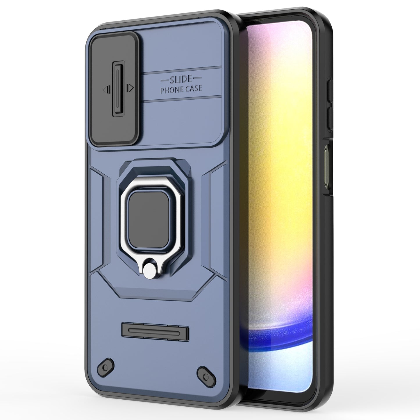 For Samsung Galaxy A25 5G (Global) (161.0 x 76.5 x 8.3mm) Camera Protection Fall-proof Case PC+TPU Phone Cover - Blue