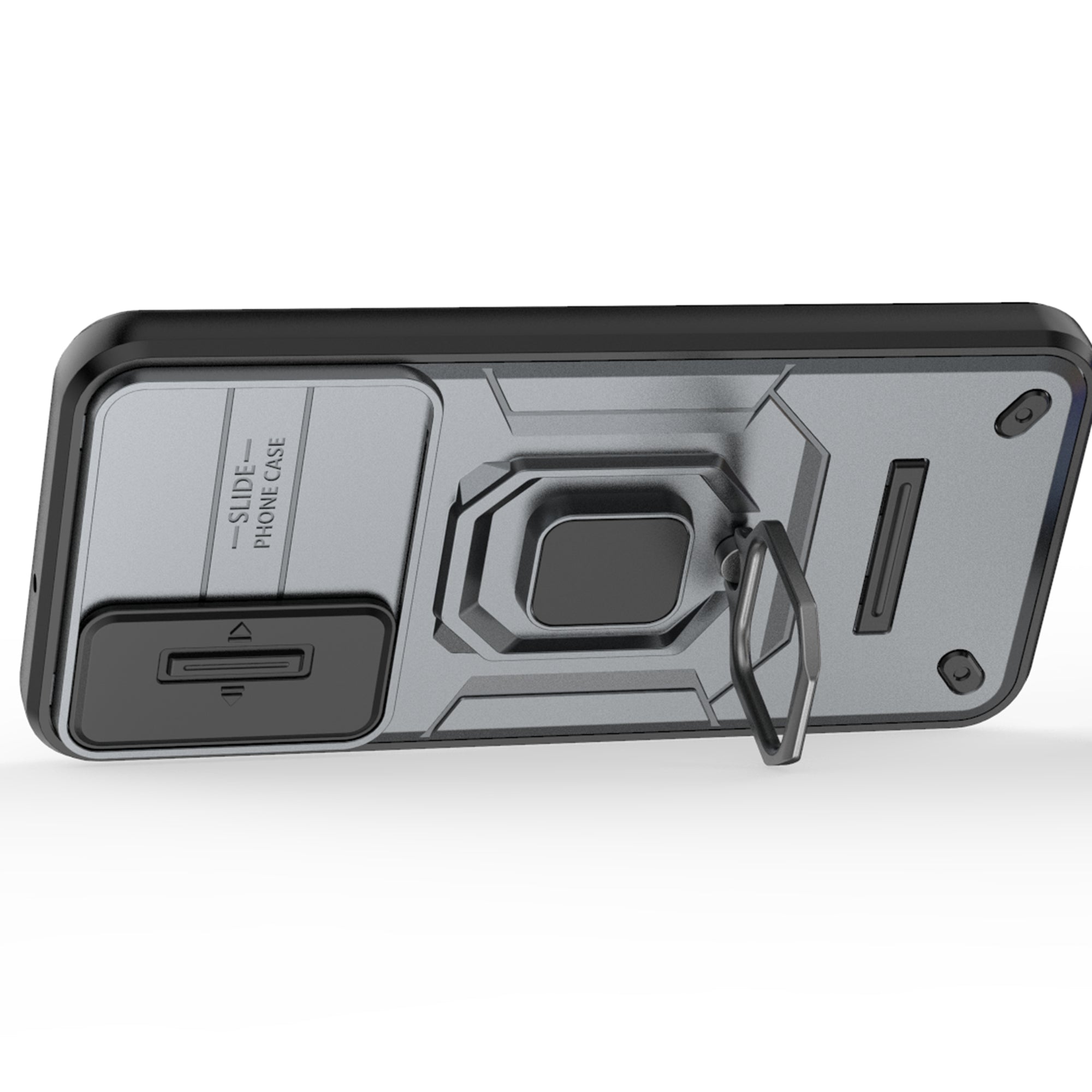For Samsung Galaxy A25 5G (Global) (161.0 x 76.5 x 8.3mm) Camera Protection Fall-proof Case PC+TPU Phone Cover - Grey