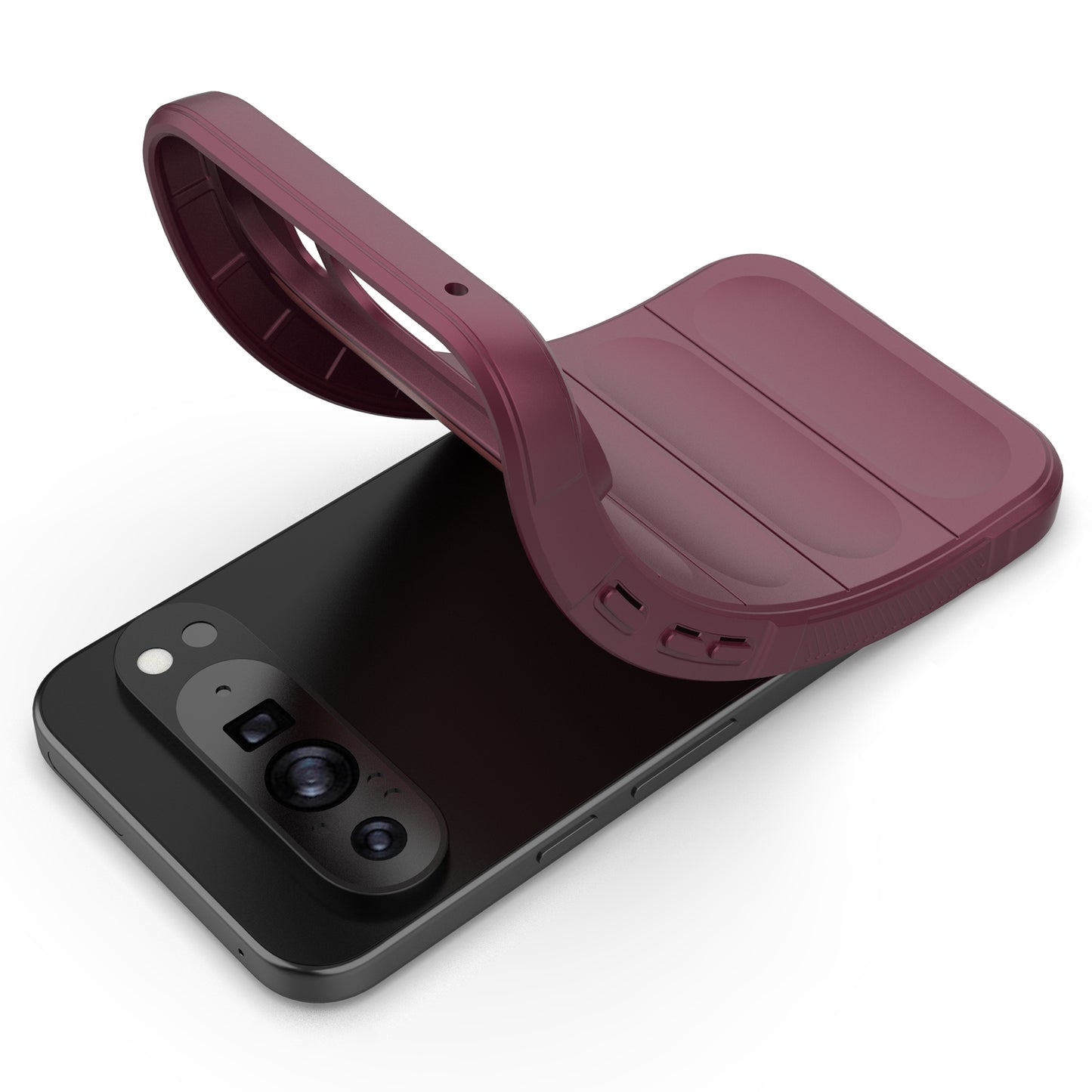 Mobile Phone Protector for Google Pixel 9 Pro , Shock Absorption TPU Back Case - Wine Red