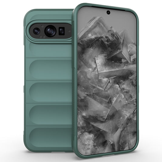 Mobile Phone Protector for Google Pixel 9 Pro , Shock Absorption TPU Back Case - Green