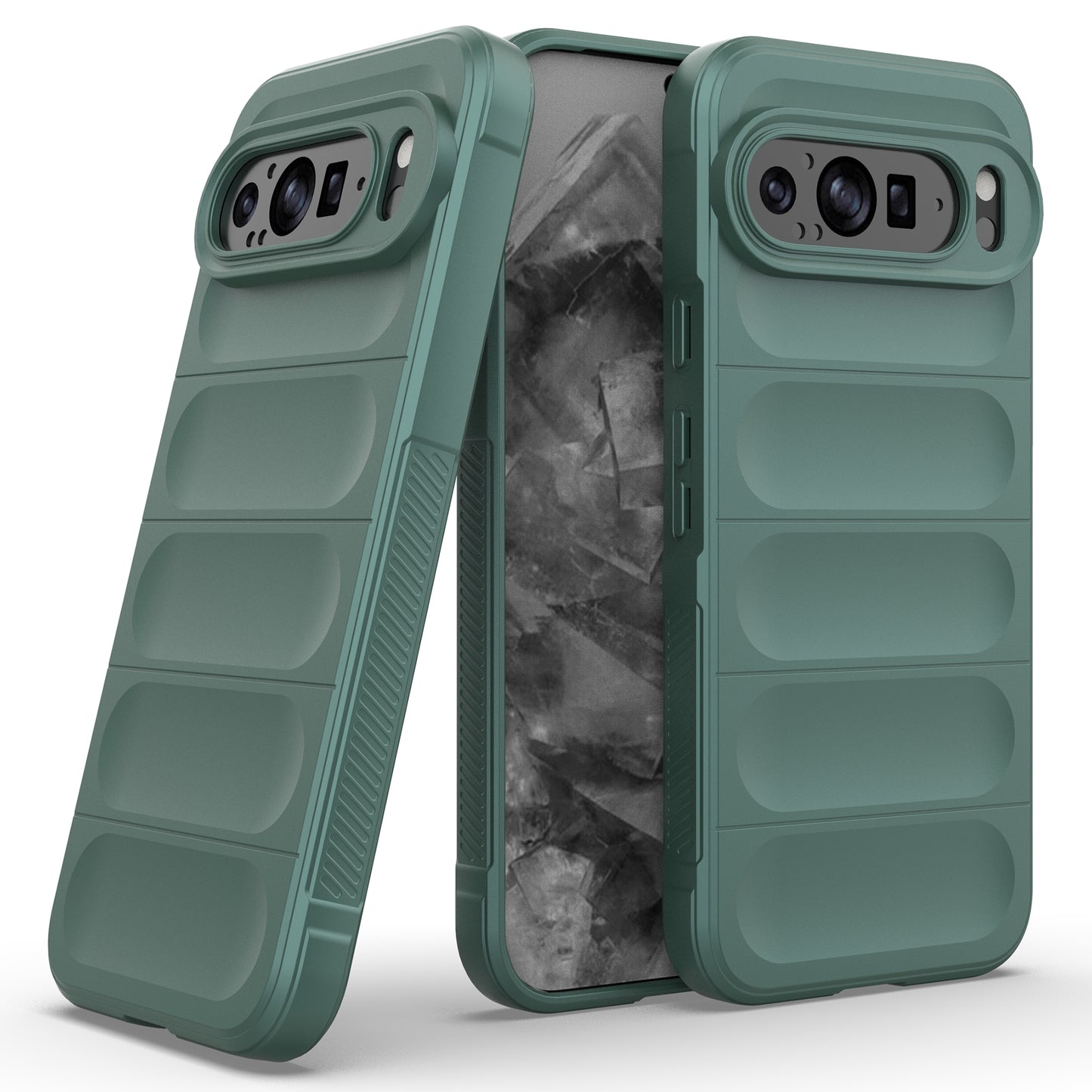 Mobile Phone Protector for Google Pixel 9 Pro , Shock Absorption TPU Back Case - Green