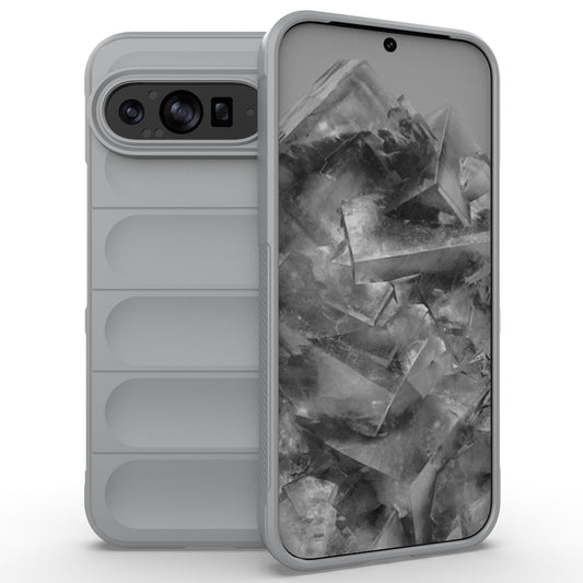 Mobile Phone Protector for Google Pixel 9 Pro , Shock Absorption TPU Back Case - Light Grey