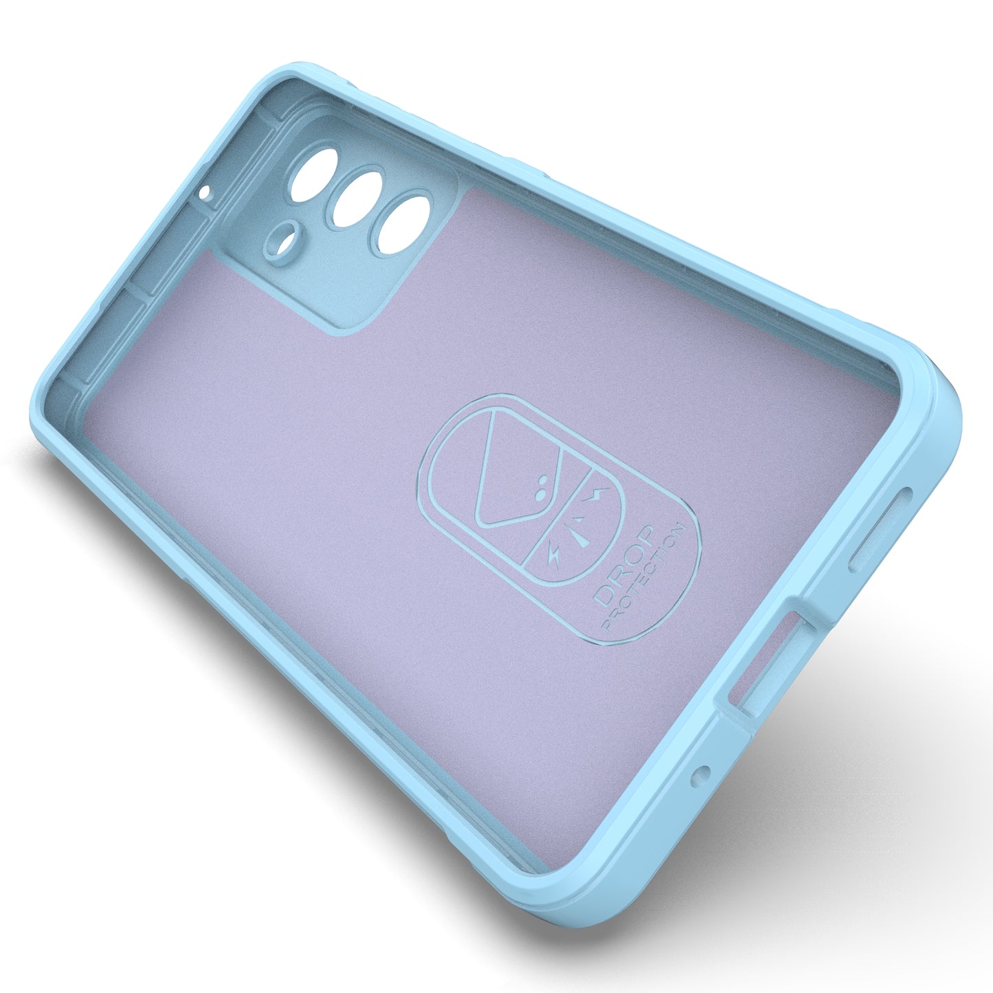 Mobile Phone Protector for Samsung Galaxy M55 5G , Bump Proof TPU Back Case - Baby Blue