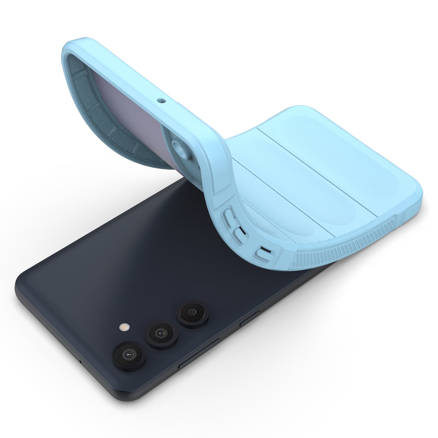 Mobile Phone Protector for Samsung Galaxy M55 5G , Bump Proof TPU Back Case - Baby Blue