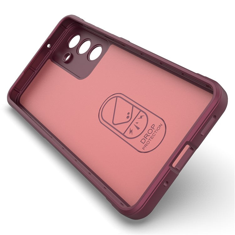 Mobile Phone Protector for Samsung Galaxy M55 5G / C55 5G / F55 5G , Bump Proof TPU Back Case - Wine Red
