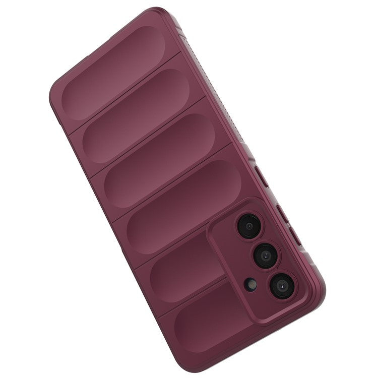 Mobile Phone Protector for Samsung Galaxy M55 5G / C55 5G / F55 5G , Bump Proof TPU Back Case - Wine Red