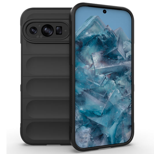 Mobile Phone Protector for Google Pixel 9 , Impact Resistant TPU Back Case - Black