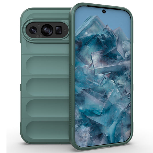 Mobile Phone Protector for Google Pixel 9 , Impact Resistant TPU Back Case - Green
