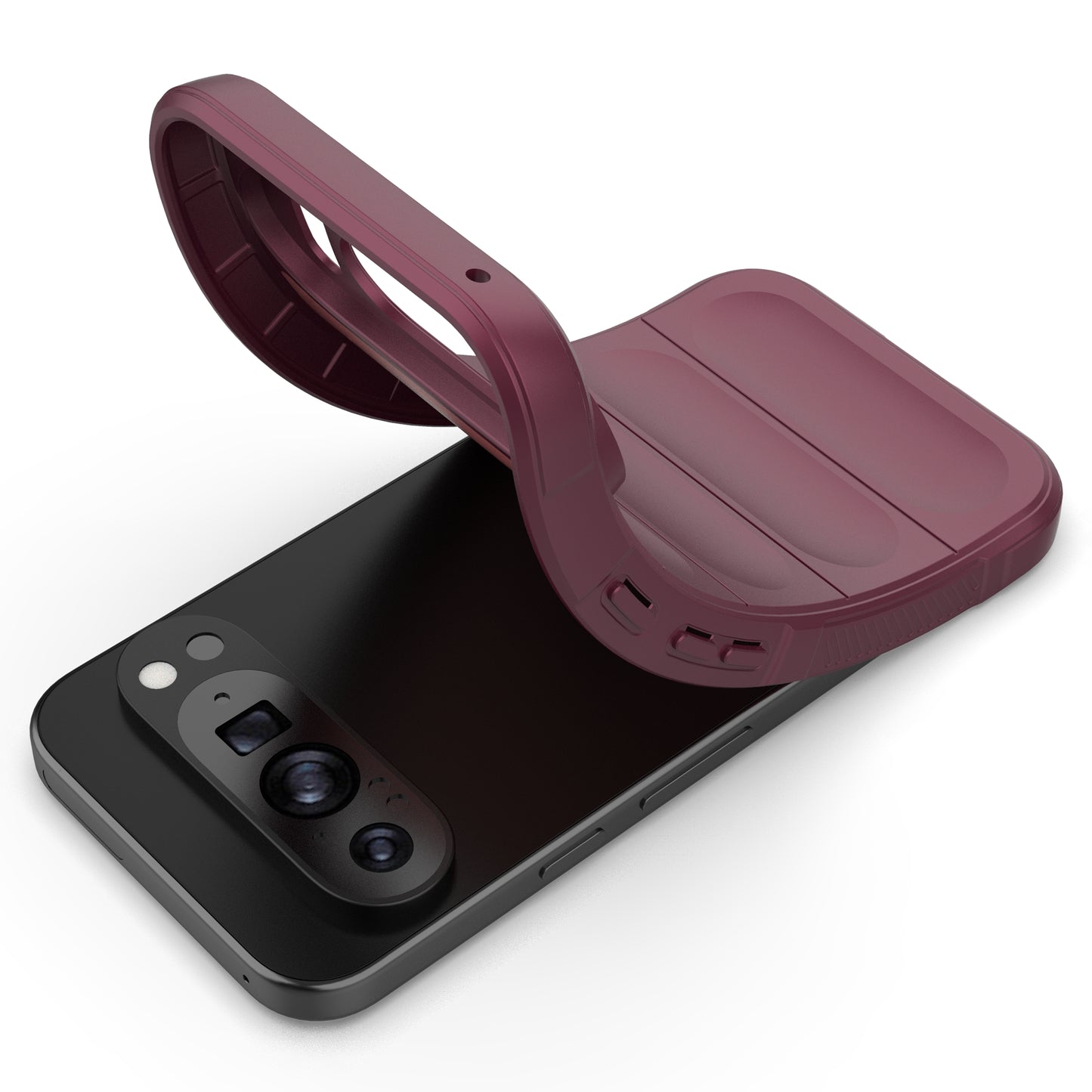 Mobile Phone Protector for Google Pixel 9 , Impact Resistant TPU Back Case - Wine Red