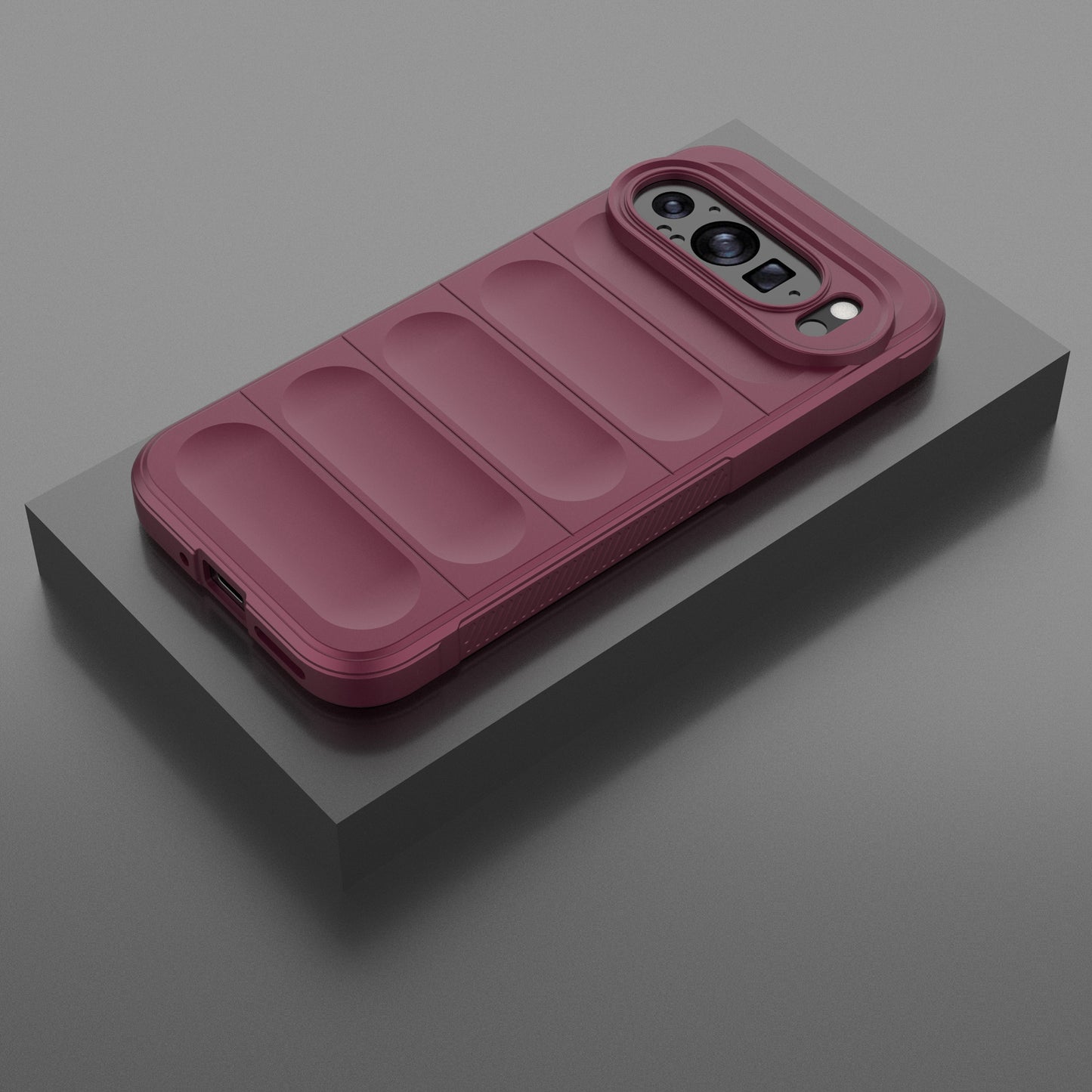 Mobile Phone Protector for Google Pixel 9 , Impact Resistant TPU Back Case - Wine Red