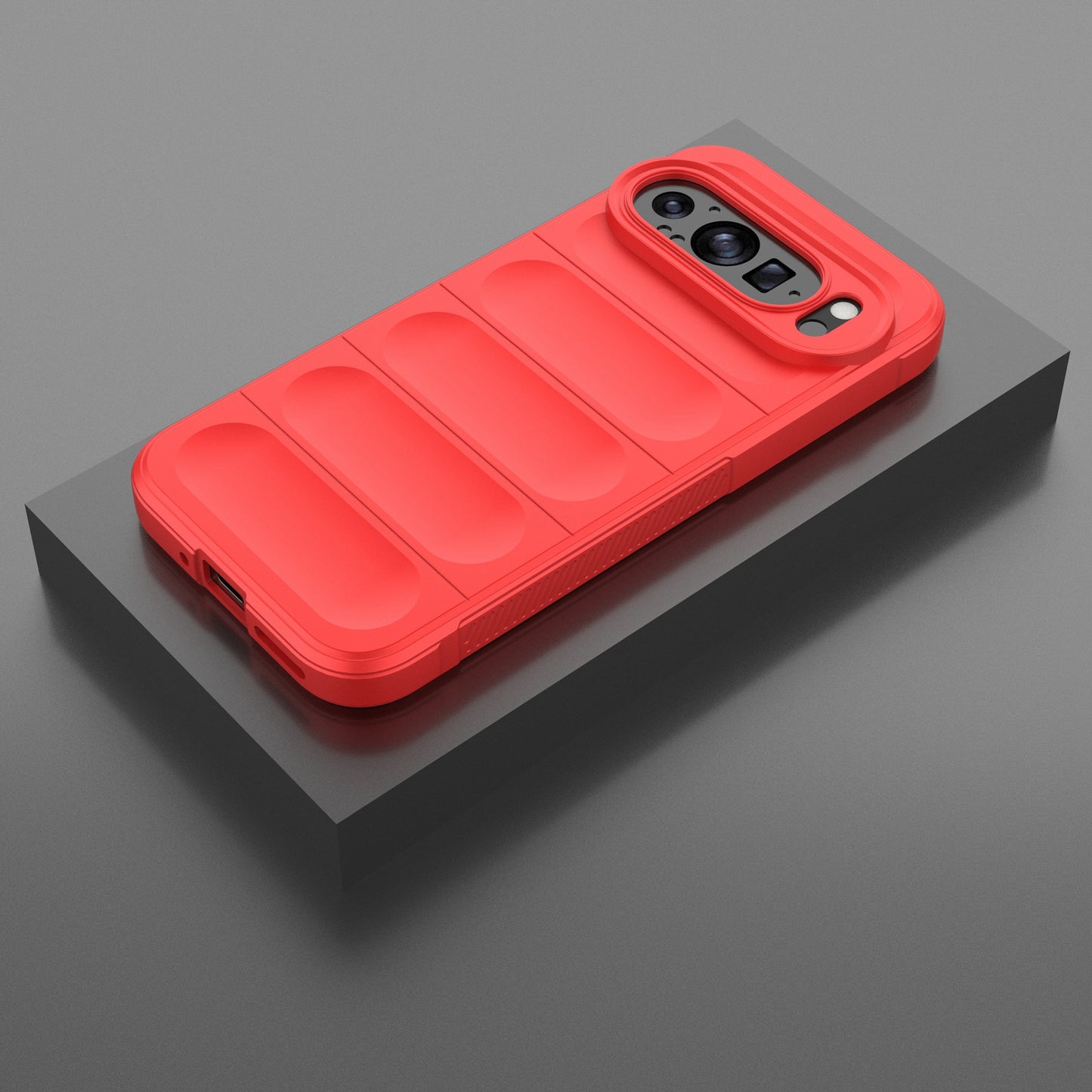 Mobile Phone Protector for Google Pixel 9 , Impact Resistant TPU Back Case - Red