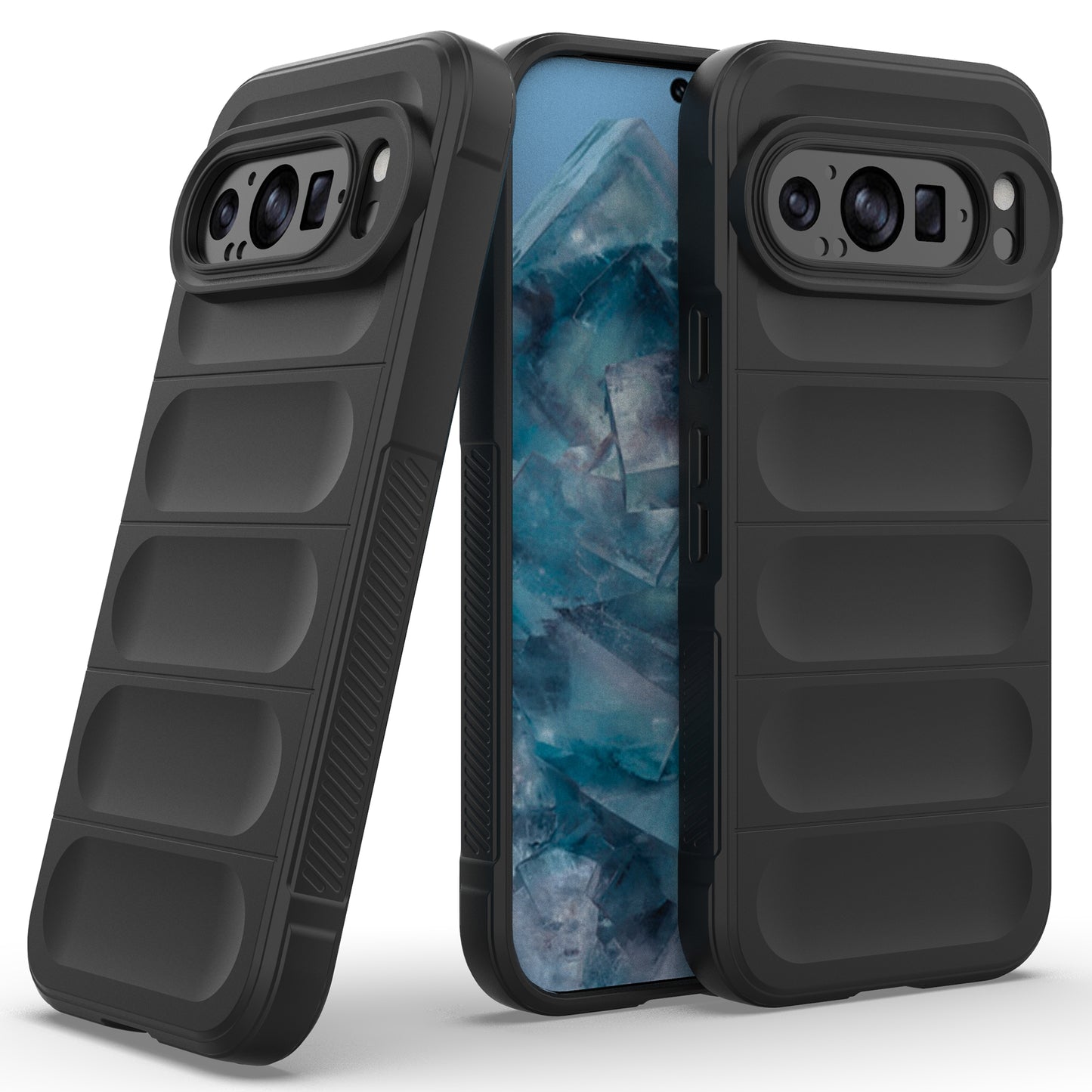 Mobile Phone Protector for Google Pixel 9 , Impact Resistant TPU Back Case - Dark Blue