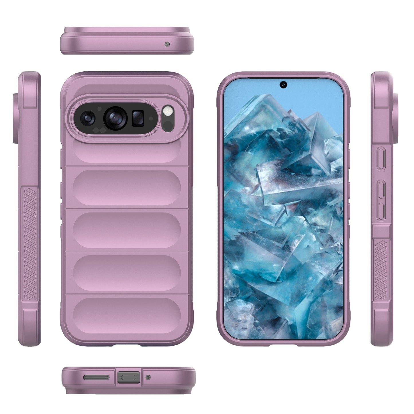 Mobile Phone Protector for Google Pixel 9 , Impact Resistant TPU Back Case - Light Purple